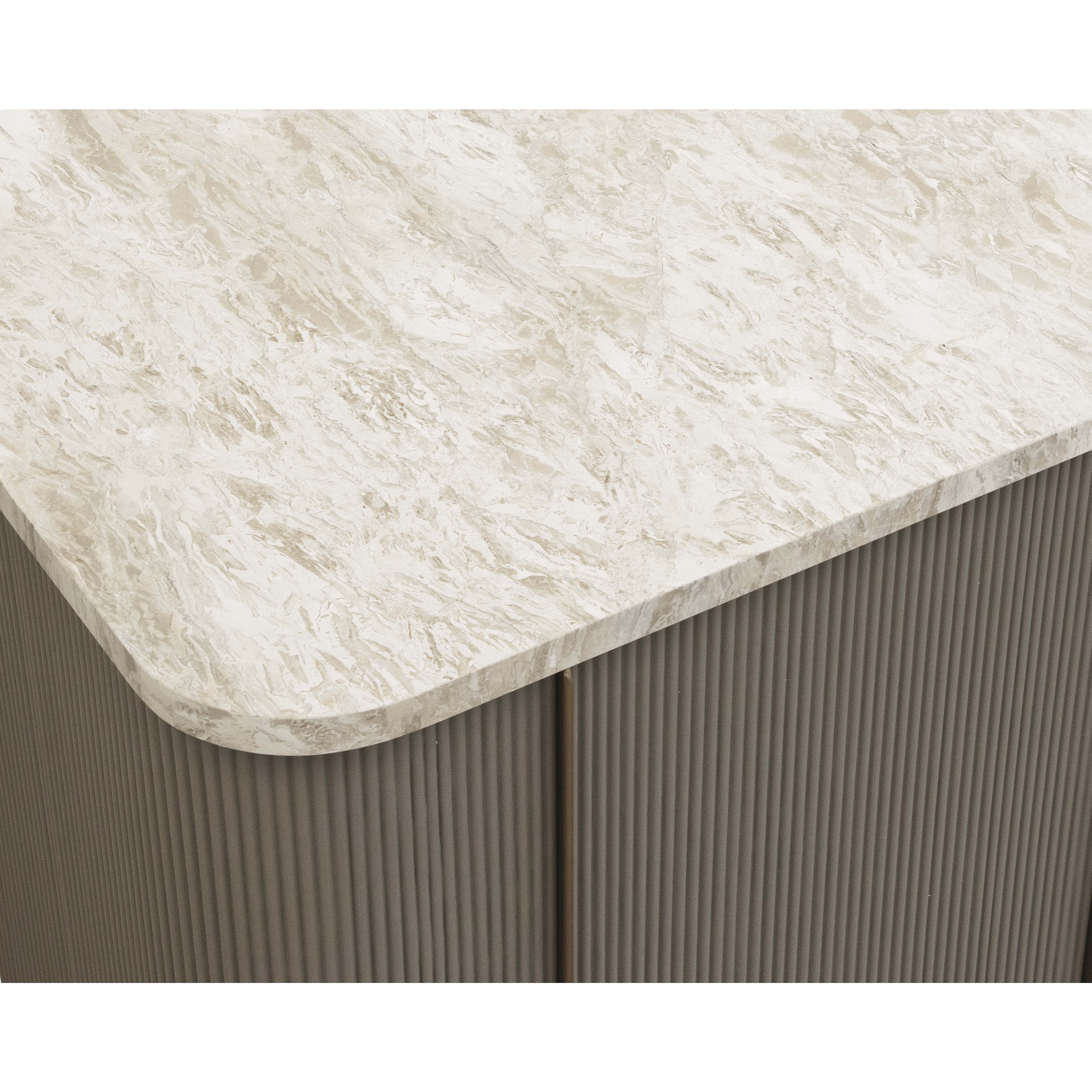 Cataldi Cappuccino / Brushed Gold Kitchen Island